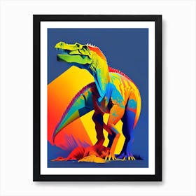 Saltasaurus Primary Colours Dinosaur Art Print