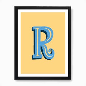 Letter R Typographic Art Print