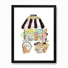 Flower Cart 1 Art Print