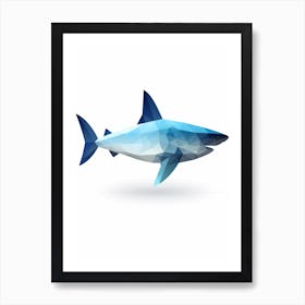 Minimalist Shark Shape 3 Art Print