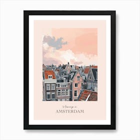 Mornings In Amsterdam Rooftops Morning Skyline 3 Art Print