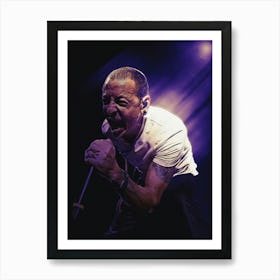 Superstars Chester Bennington Live Concert Art Print