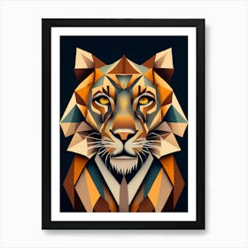 Geometric Tiger 1 Art Print