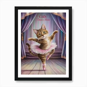 Cats Dance Show Art Print