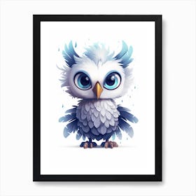 Watercolour Jungle Animal Harpy Eagle 1 Art Print