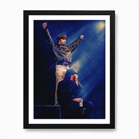 Superstars Of Liam And Noel Gallagher Live Concert Oasis At Balloch Country Partk 1996 Art Print