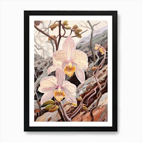 Monkey Orchid 2 Flower Painting Art Print