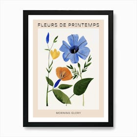 Spring Floral French Poster  Morning Glory 5 Art Print