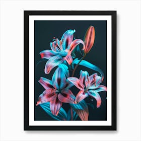 3d Lily Art Print