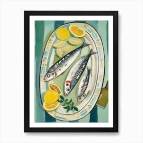 Sardines Italian Still Life Painting Art Print