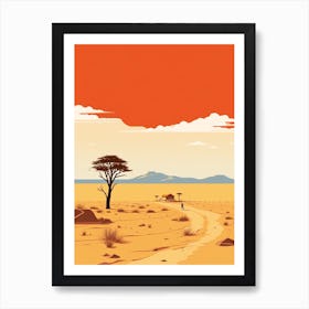 Namibia Travel Illustration Art Print