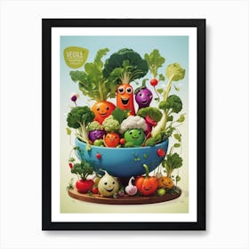 Vegetable Bowl Art Print