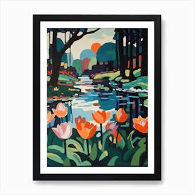 Keukenhof Gardens, Netherlands, Painting 7 Art Print