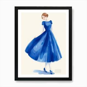 Blue Dress Art Print