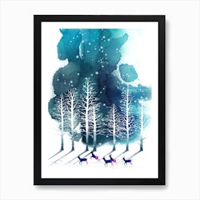 Winter Night 2 Art Print