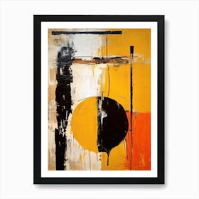 Orange Tones Abstract Painting 3 Art Print