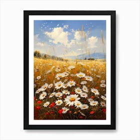 Daisies In The Meadow 4 Art Print