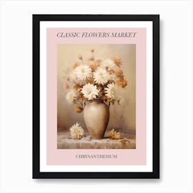 Classic Flowers Market  Chrysanthemum Floral Poster 3 Art Print