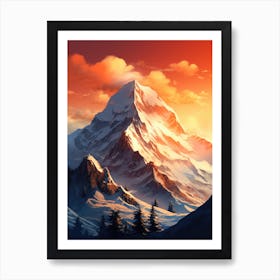 Snowy Mountains 2 Art Print