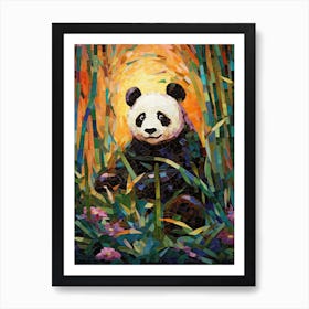Panda Art In Mosaic Art Style 1 Art Print