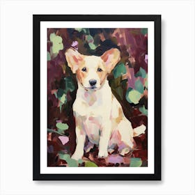 A Corgi Dog Painting, Impressionist 1 Art Print