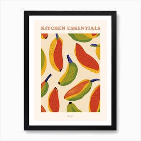 Fruit Pattern Illustration Poster Art Print