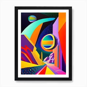 Asteroid Belt Abstract Modern Pop Space Art Print