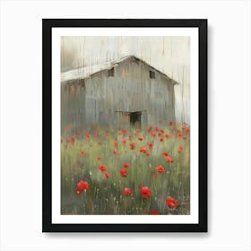 Poppies In The Field 25 Art Print