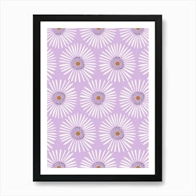 Whimsical Dandelions Lilac Art Print