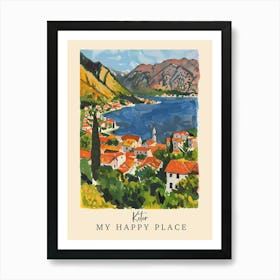 My Happy Place Kotor 2 Travel Poster Art Print