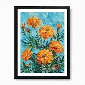 Orange Marigolds 1 Art Print