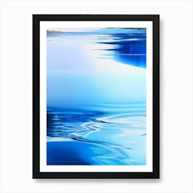 Reflections On Water Waterscape Marble Acrylic Painting 1 Art Print