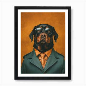 A Rottweiller Dog 8 Art Print