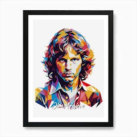 Jim Morison 02 Portrait Music Icon Style WPAP Pop Art Art Print