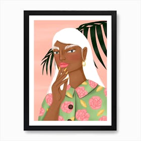 Tropical Lady Art Print