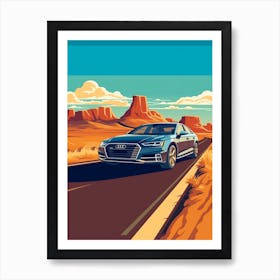 A Audi A4 In The The Great Alpine Road Australia 4 Art Print