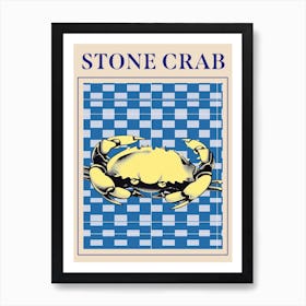 Stone Crab Seafood Poster Art Print