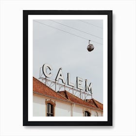 The Tourist Above The Calem Building Porto Portugal Travel Art Print