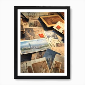 Postage Stamps 5 Art Print