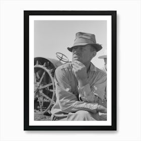 One Of The Davidson Brothers Who Own A Cooperative Well Made Possible By Fsa (Farm Security Administration) Loan Art Print