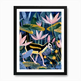 Deer In The Jungle 1 Art Print