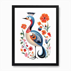 Scandinavian Bird Illustration Grebe 4 Art Print