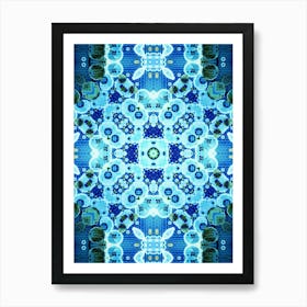 Abstract Pattern Blue Spots 1 Art Print