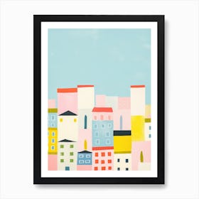 Lisbon, Portugal Colourful View 3 Art Print