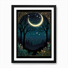 Night In The Forest 6 Art Print