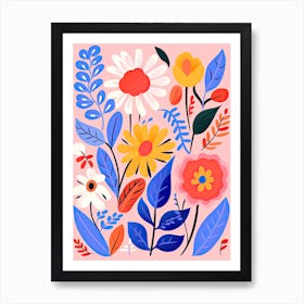 Chromatic Bloomscape; Flower Market Art Print