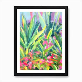 Bromeliad 2 Impressionist Painting Art Print