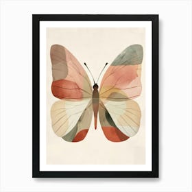 Charming Nursery Kids Animals Butterfly 3 Art Print