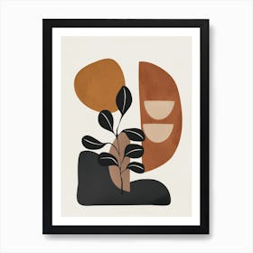 Modern Minimal Abstract Art Shapes 4 Art Print