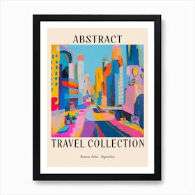 Abstract Travel Collection Poster Buenos Aires Argentina 2 Art Print